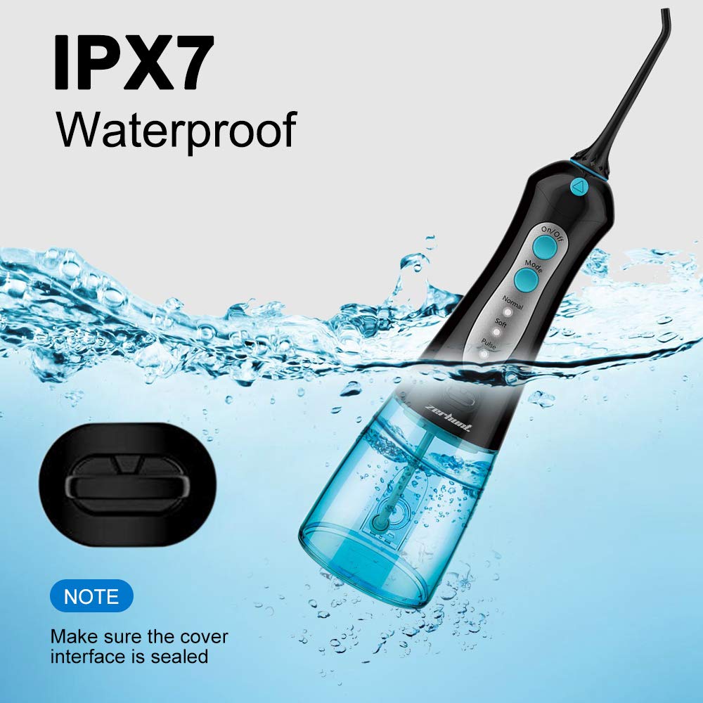 Cordless Water Flosser for Teeth (Black)Zerhunt