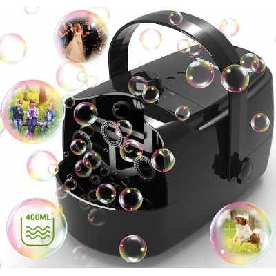 Bubble Machine Durable Automatic Bubble Blower Black